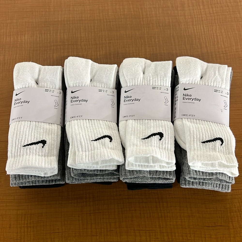 Nike Everyday Cotton Cushion Multi 3 Pack NWT QTY 4 Bundle